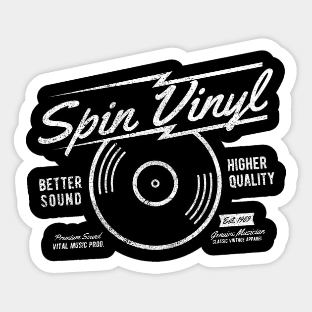 Spin Vinyl Retro Record Sticker by NativeGrit